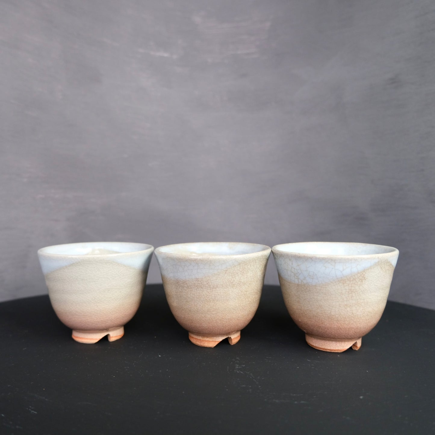 BOX set of Vintage HAGI ware TEA POT & 5CUPS | 萩焼 木箱入り急須と湯呑み