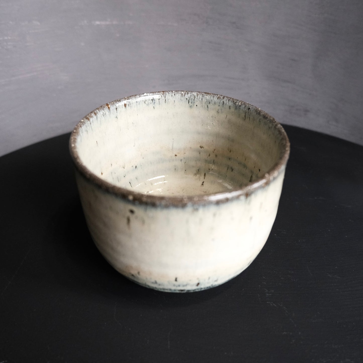 Vintage HIGO SHODAI ware MATCHA BOWL 02 | 肥後小代焼 抹茶椀 (木箱入)