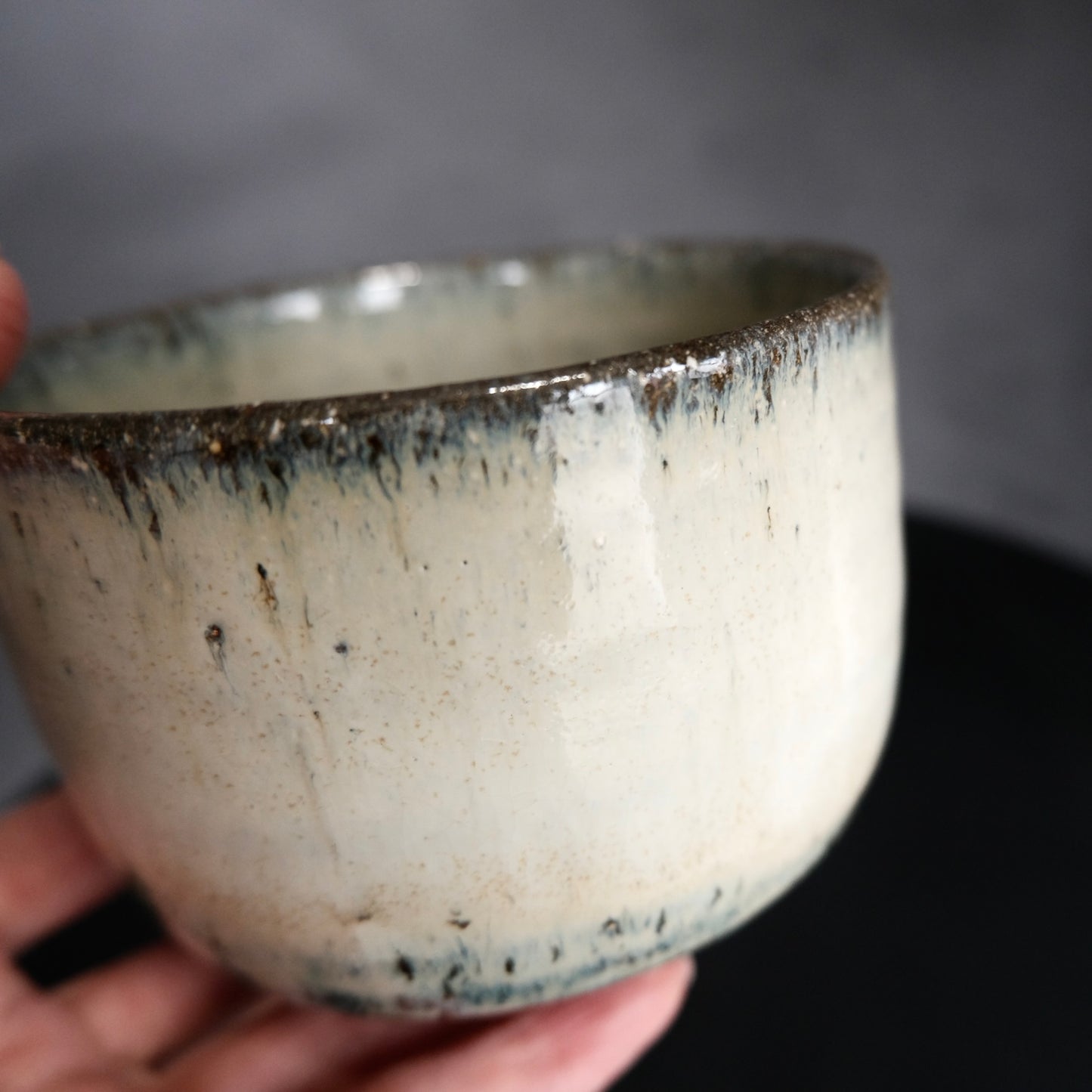 Vintage HIGO SHODAI ware MATCHA BOWL 02 | 肥後小代焼 抹茶椀 (木箱入)
