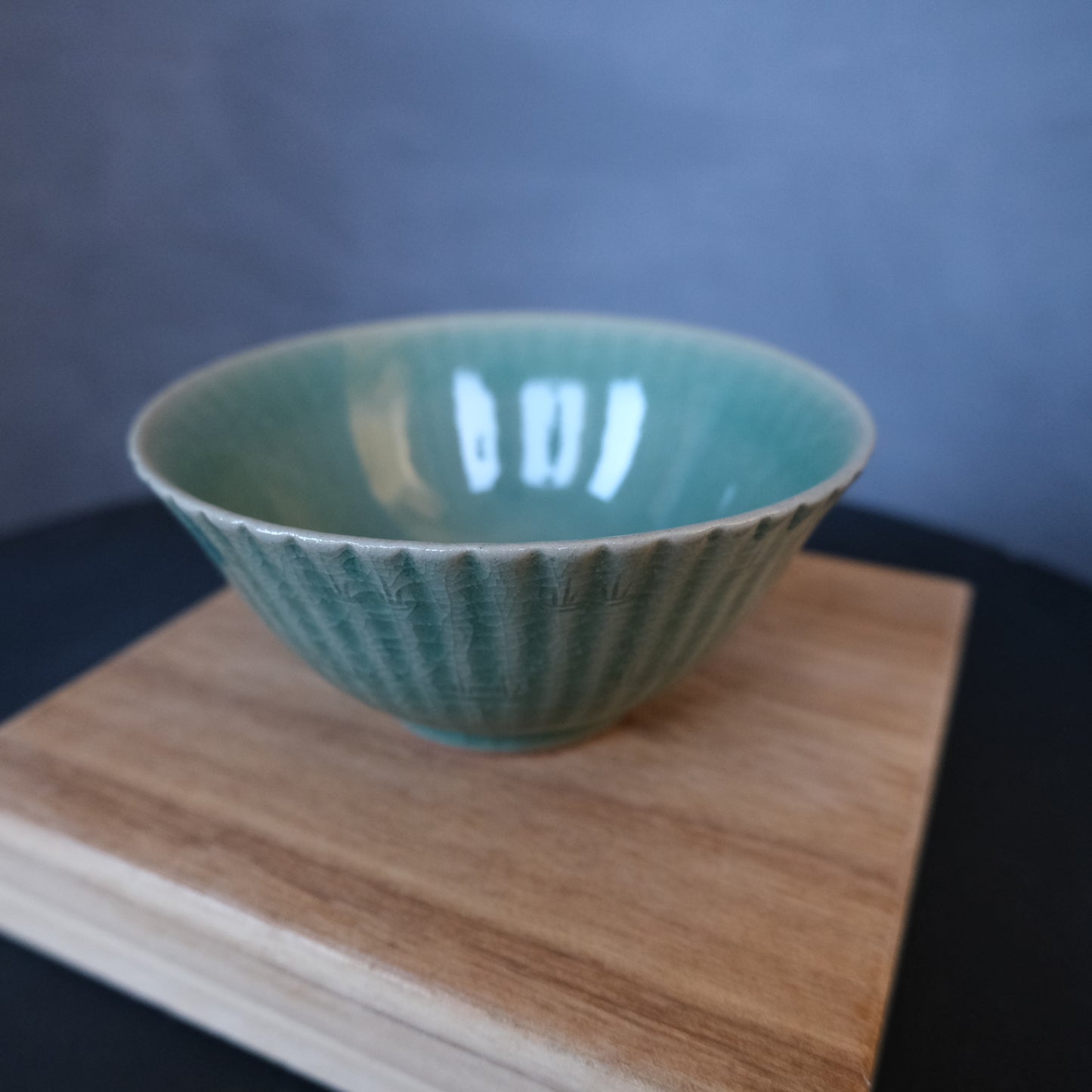 Vintage MATCHA BOWL 05 |  池光窯 高麗青磁 抹茶椀 (木箱入)