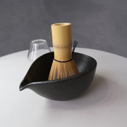 New | Matcha black KATAKUCHI BOWL |  抹茶 黒片口椀