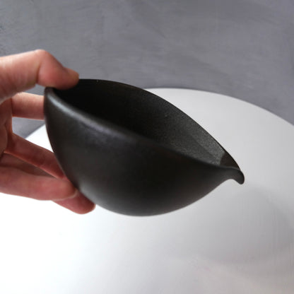 New | Matcha black KATAKUCHI BOWL |  抹茶 黒片口椀