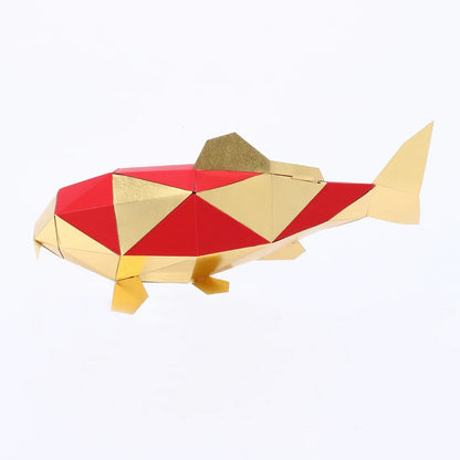 Japanese Lucky Charms Paper Craft - Nishikigoi | 箔のペーパークラフト (錦鯉)